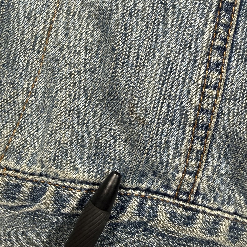 Wrangler Jacket Mens XL Blue Denim Corduroy Collar Lined Western Ranch Coat - Picture 6 of 13